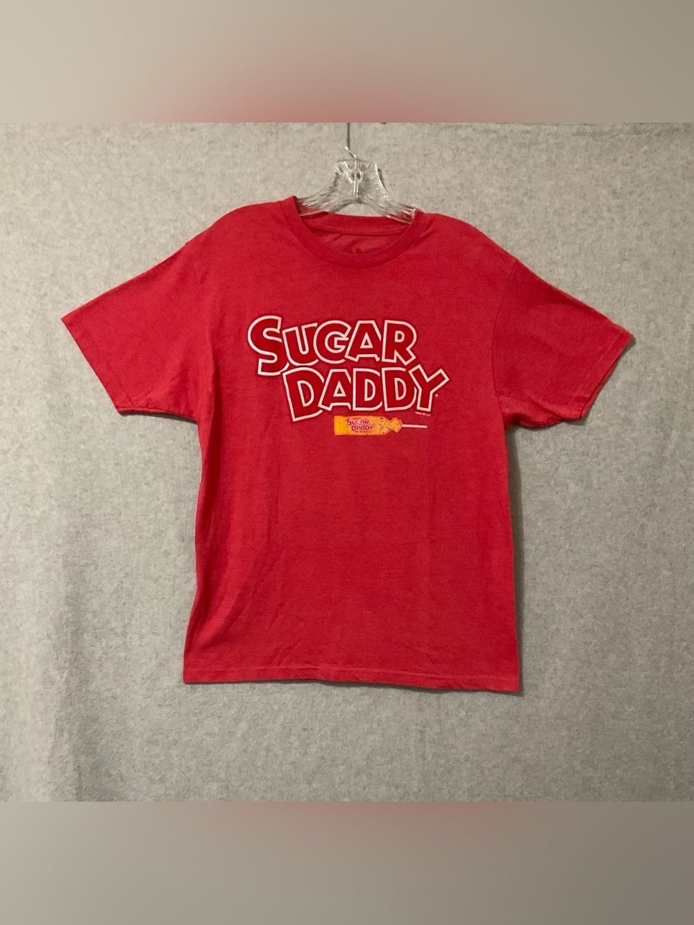 Vintage Tee Luv Sugar Daddy Red Graphic Tee for Men's Classic Short Sleeve SZ M